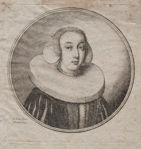 Femme avec une fraise de meule - Wenceslaus Hollar