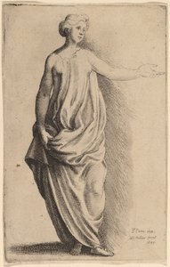 Figure debout - Wenceslaus Hollar after Parmigianino