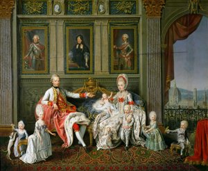 Léopold Ier, Grand-Duc de Toscane avec sa femme Maria Luisa et leurs enfants, 1773