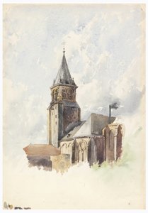 Drawing, Saint Germain-des-Prés, Paris, ca. 1887 - Whitney Warren Jr.