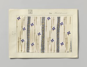 Échantillon de soie imprimée, motif Herbstwind