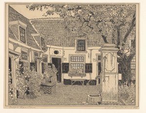 Hofje van Loo à Haarlem - Wijnand Otto Jan Nieuwenkamp (signed by artist)
