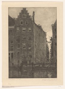 Maisons sur le Damrak à Amsterdam (Aan het Damrak)