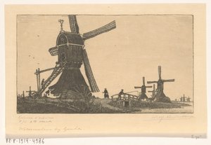 Moulins à vent à la Vlist entre Haastrecht et Schoonhoven
