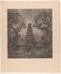 Pagode sous la pluie - Wijnand Otto Jan Nieuwenkamp