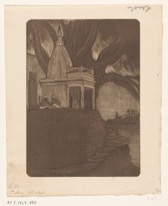 Temple à Bénarès au crépuscule