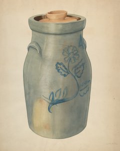 Baratte en terre cuite, vers 1938