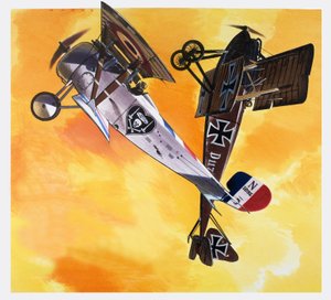 Français combattant, tiré de "Into the Blue" (gouache sur papier) - Wilf (20th century) Hardy