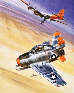 Mini Jet-Fighter, illustration de "Into the Blue" (Dans le bleu) - Wilf (20th century) Hardy