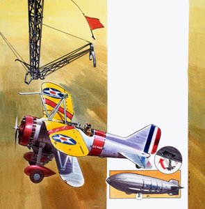 The Skyhook, tiré de "Into the Blue" (gouache sur papier) - Wilf (20th century) Hardy