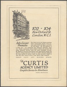 Agence de publicité Curtis, années 1920 - Wilfred Fryer