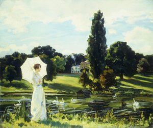 Lynne Fontanne près de la Tamise - Wilfred Gabriel de Glehn