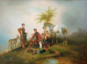 Heure du repas - Wilhelm Alexander Meyerheim