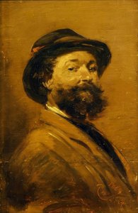 Autoportrait en gris-brun
