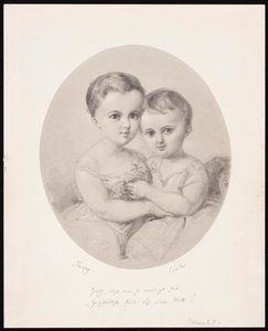 Les petites-filles Fanny et Cécile Hensel, vers 1860