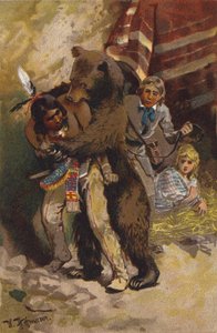 Scène de Le Dernier des Mohicans, par James Fenimore Cooper