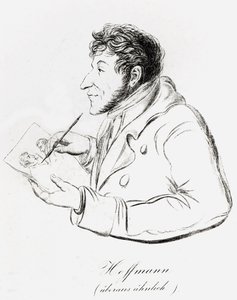 Autoportrait de Hoffmann se représentant en train de faire un autoportrait - Wilhelm Hoffmann