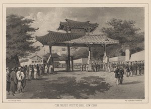 Visite du Com. Perry à Shui, Lew Chew, 1855