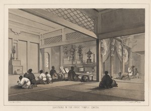 Dévotions dans le Grand Temple, Simoda, 1855 - Wilhelm Joseph Heine