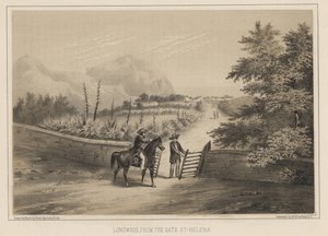 Longwood, depuis la porte, Sainte-Hélène, 1855