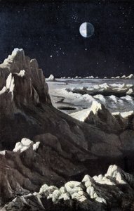 Paysage lunaire, c.1880 (gravure) - Wilhelm Kranz