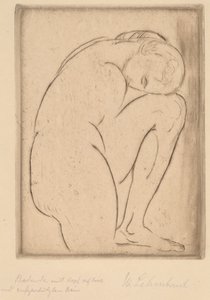 Baigneuse avec sa tête sur son genou - Wilhelm Lehmbruck
