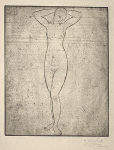Fille debout avec les bras derrière la tête - Wilhelm Lehmbruck