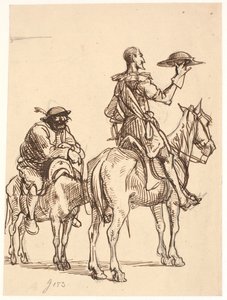 Don Quichotte regarde son casque - Wilhelm Marstrand