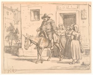 Don Quichotte et Sancho Panza quittant l