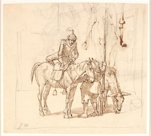 Don Quichotte monte à cheval - Wilhelm Marstrand
