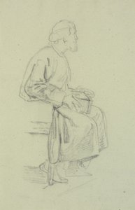 Études de figures. Vieil homme assis - Wilhelm Marstrand