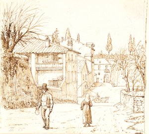 Rue à Rome ou dans une ville des environs de Rome