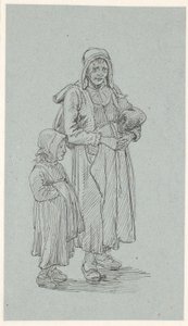 Vieille femme suédoise et petite fille