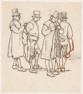 Groupe de quatre paysans suédois - Wilhelm Marstrand