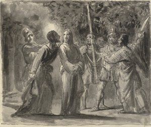 Jésus embrassé par Judas dans le Jardin de Gethsémani - Wilhelm Marstrand