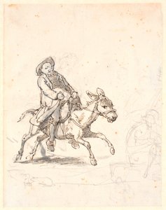Prêtre sur un âne galopant - Wilhelm Marstrand