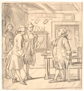 Visite de félicitations des conseillers. (Le fondeur politique) - Wilhelm Marstrand