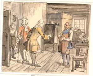 La visite de félicitations des conseillers. (Le fondeur politique) - Wilhelm Marstrand