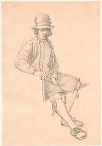 Jeune homme assis de Dalarna - Wilhelm Marstrand