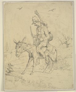 Joueur de violon sur un âne - Wilhelm Marstrand