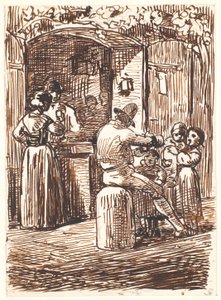Devant un débit de vin en Italie - Wilhelm Marstrand