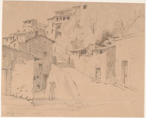 Via Piave avec La Porta Su à Olevano Romano - Wilhelm Marstrand