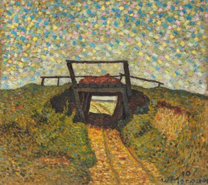 Paysage avec un petit pont près de Soest - Wilhelm Morgner