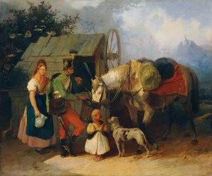 Hussard à la fontaine