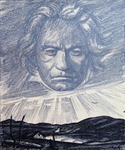 Hommage au Génie de Beethoven, illustration de la revue 