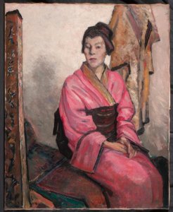 Dame en kimono - Wilhelm Thöny