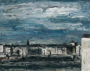 Nuit de lune sur la rive de la Mur à Graz