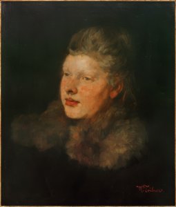 Blonde avec Fourrure - Wilhelm Trübner