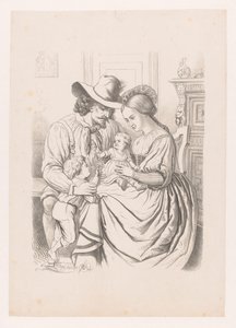 Famille avec jeunes enfants - Wilhelmus Petrus van Geldorp