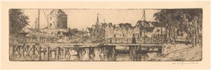 Enkhuizen - Willem Adrianus Grondhout (signed by artist)